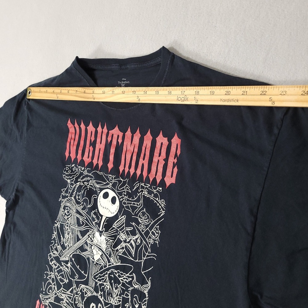 Disney Nightmare Before Christmas Mens 2X Black Graphic Regular Cotton T-Shirt - Picture 3 of 7